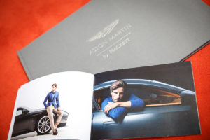 Przykładowe materiały Canon do kampanii Aston Martin by Hackett